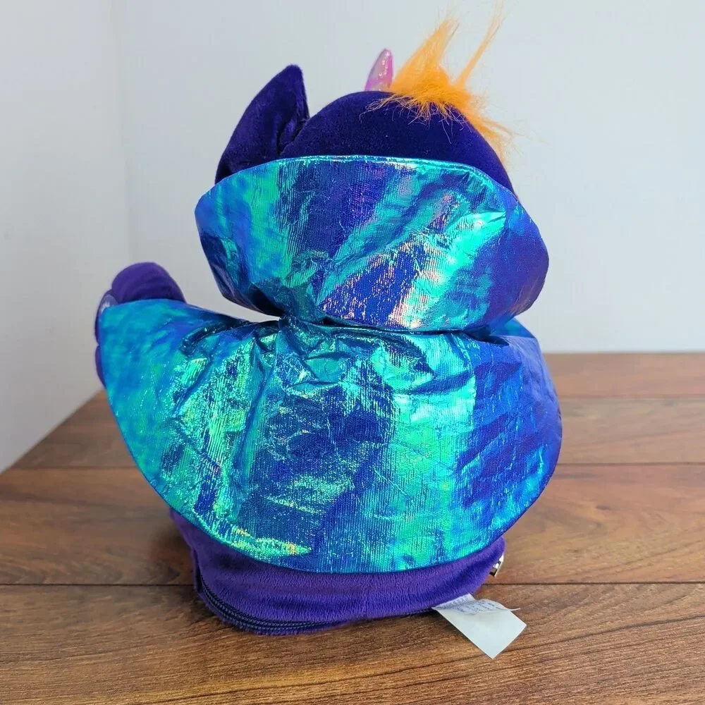 Vtg One-Eyed Purple People Eater Plush Toy Sings And Shakes Tested Works w/Tag